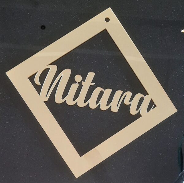 Acrylic Name Hanging 5"x5"