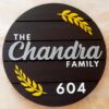 Wooden Nameplate - Round 12"Diameter