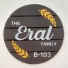 Wooden Nameplate - Round 12"Diameter