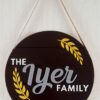 Wooden Nameplate - Round 12"Diameter