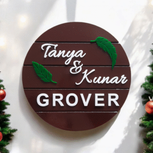 Wooden Nameplate with Acrylic Letters