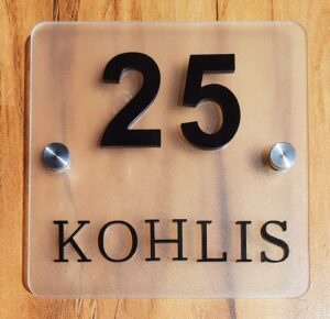 Acrylic Nameplate 5"x5"