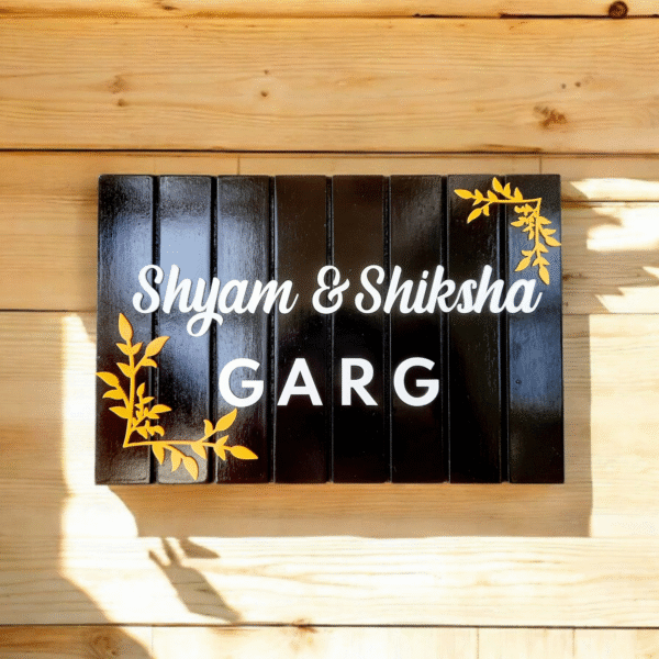 Wooden Nameplate with Acrylic Letters