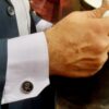 Cufflinks - Round (Silver and Black)