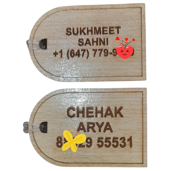 Wooden Luggage Tag