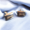 Cufflinks - Rectangular (Silver and Black)