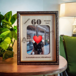 Polished Wood Engraved Photoframe 6"x8"
