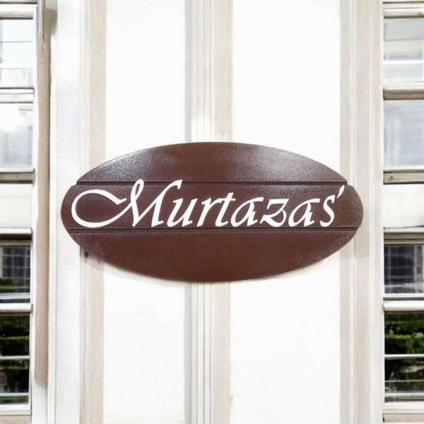Wooden Nameplate with Acrylic Letters