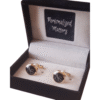 Cufflinks – Round (Golden and Black)