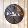 Wooden Nameplate with Acrylic Letters