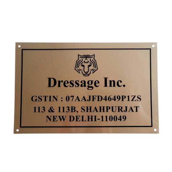 Metal Nameplates (Metallic Silver / Metallic Gold) 11"x7"