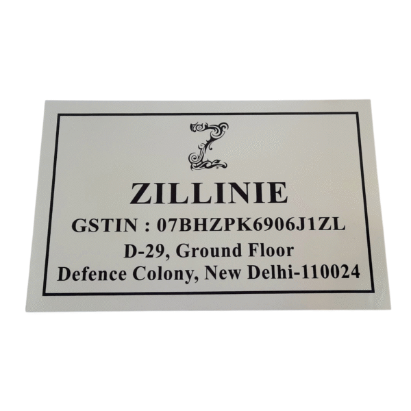 Metal Nameplates (Metallic Silver / Metallic Gold) 11"x7"