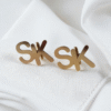 Cufflink with Name Cut-out