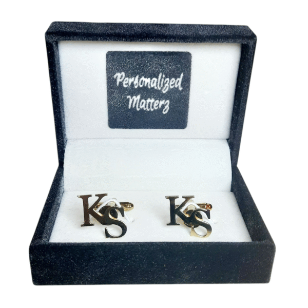 Cufflink with Name Cut-out