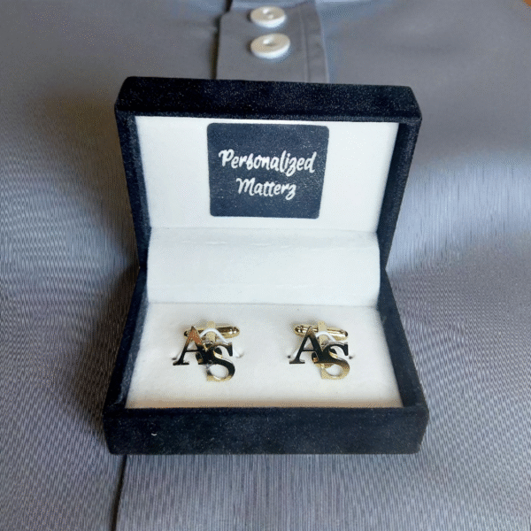 Cufflink with Name Cut-out