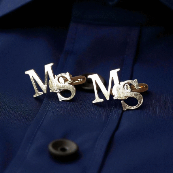 Cufflink with Name Cut-out