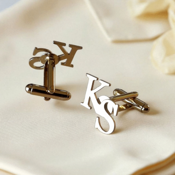 Cufflink with Name Cut-out