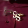 Cufflink with Name Cut-out