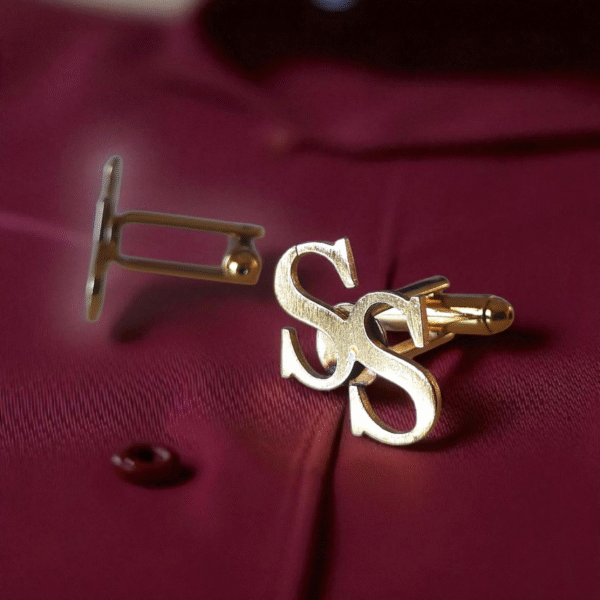 Cufflink with Name Cut-out