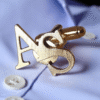 Cufflink with Name Cut-out