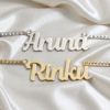 Bracelet / Necklace with a Name Cut-Out (Electroplated)