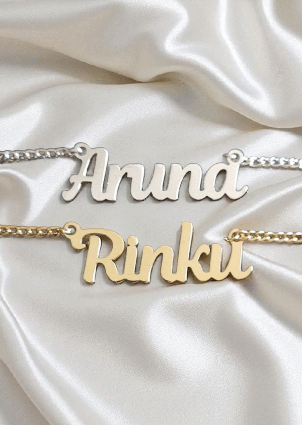 Bracelet / Necklace with a Name Cut-Out (Electroplated)