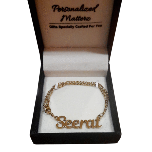 Bracelet / Necklace with a Name Cut-Out (Electroplated)