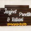 Wooden Nameplate - Step Design 15"x5"