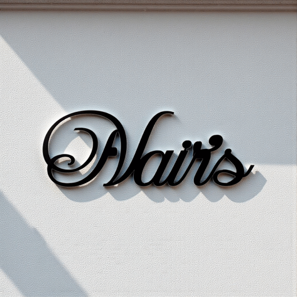 Name Cut-Out Metal Nameplate