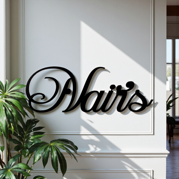 Name Cut-Out Metal Nameplate