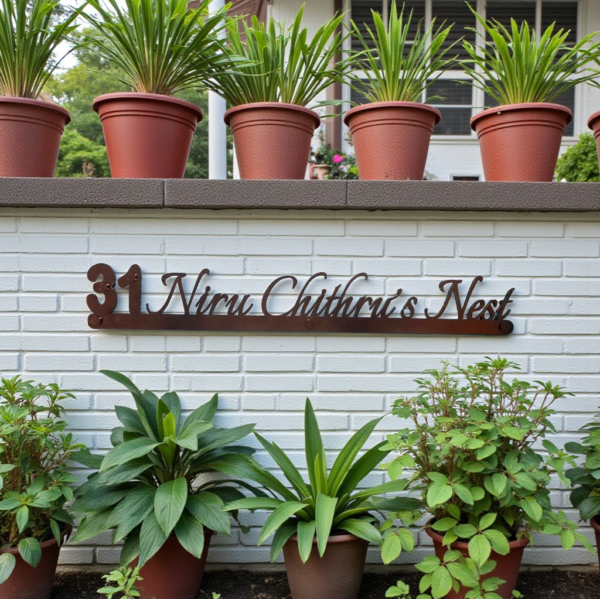 Name Cut-Out Metal Nameplate