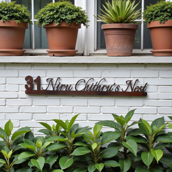 Name Cut-Out Metal Nameplate