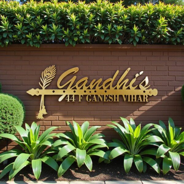 Name Cut-Out Metal Nameplate