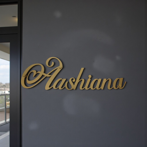 Name Cut-Out Metal Nameplate