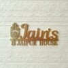 Name Cut-Out Metal Nameplate with Jain Symbol