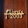 Name Cut-Out Metal Nameplate with bansuri and morpankh