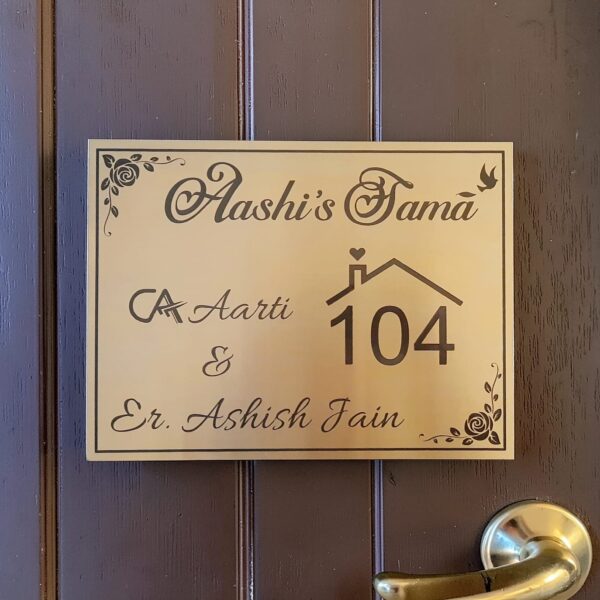 Golden Steel Nameplate