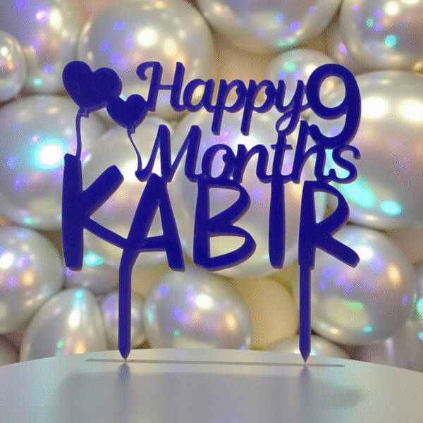 9 Months Cake Topper