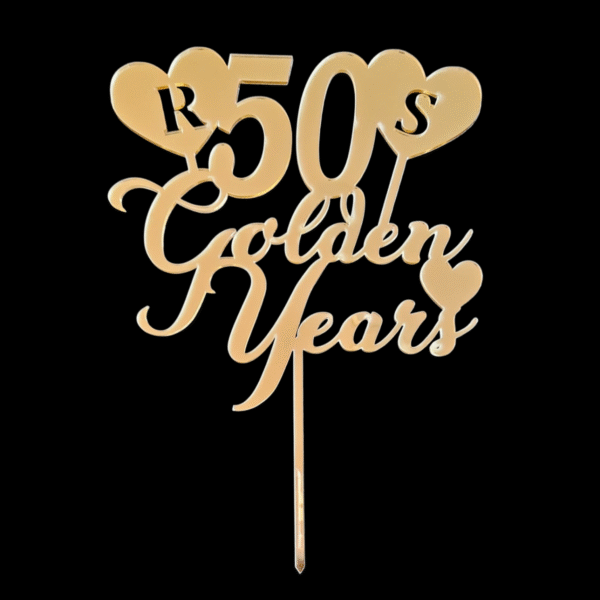 50th Anniversary Cake Topper