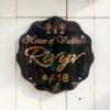 Acrylic Printed Nameplate with Golden Letters pasted