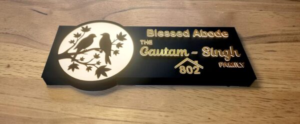 Acrylic Nameplate with LED light