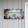 Acrylic Floral Nameplate